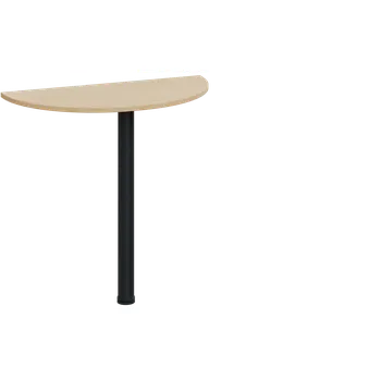 Stolová podnož EJD 1 - 81 přístavba jednací, kovová podnož černá, síla desky 18 mm, široká 800 mm, bříza světlá