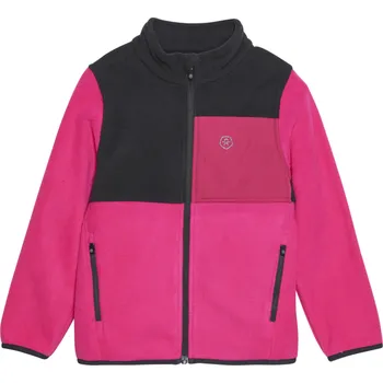 Colorkids Dětská fleecová mikina Color kids Fleece Jacket- Colorblock, fuchsia purple 164