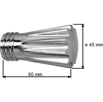 Příslušenství pro garnýž Koncovka pro tyč 25mm Walchar - nerez