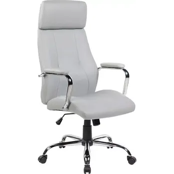 DESTINY židle kancelářská, ekokůže šedá