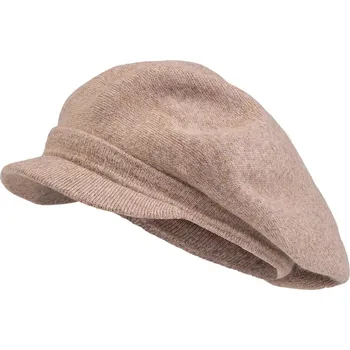 Čepice Dámský baret s kšiltem 23/130, melír béžové barvy 7100398-9