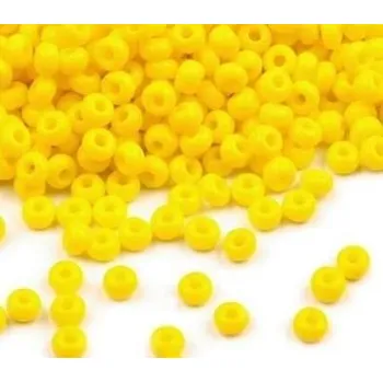 Dětské navlékací korálky Rokajl PRECIOSA žlutá > (7/0) Ø3,5mm (sáček 20g)