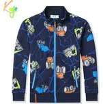 Teplá chlapecká mikina KUGO GM8669, tmavě modrá