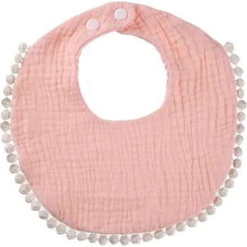 Bryndák Mušelínový bryndák s krajkou / lososová