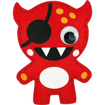 kreativní sada Příšerka pirát - sada pro děti na výrobu plstěného zvířátka + návod