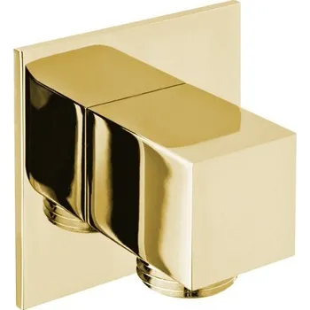Sprchový držák Sapho Vývod sprchy, hranatý, tenká krytka, zlato, SG302OR