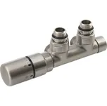 Sapho TWIN připojovací sada ventilů termostatická pro středové připojení, levá, nerez mat, CP3525S