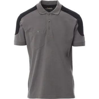 pracovní tričko Pánská polokošile Payper COMPANY Barva: Kouřová/ Černá, Velikost: 4XL