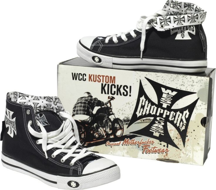 West Coast Choppers kotníkové boty "Converse" černé 39