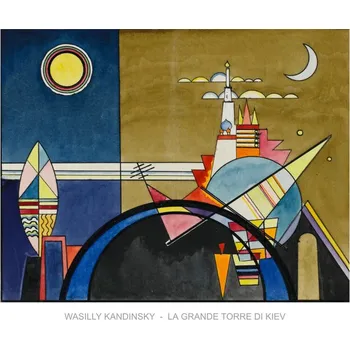 Umění Umělecký tisk La Grande Torre Di Kiev, Wassily Kandinsky