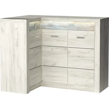 Šatní skříň Komoda INDIANAPOLIS I15 Craft Bílý Opačná