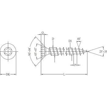 Nábytkové kování StrongFix Vrut TX 5x80/50mm zápustná hlava zinek bílý částečný závit (StrongFix Vrut TX 5x80/50mm zápustná hlava zinek bílý částečný závit)