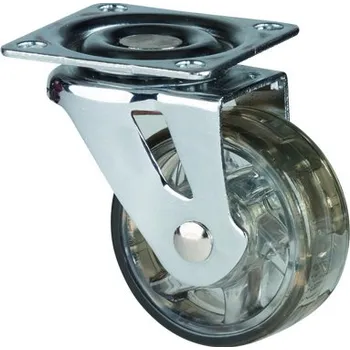 Nábytkové kování StrongCastors kolečko TOP průměr 50mm transparentní tmavá bez brzdy (StrongCastors kolečko TOP průměr 50mm transparentní tmavá bez brzdy)