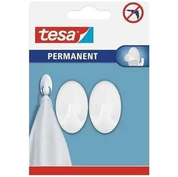 Háčky "66602", bílá, samolepicí, velikost S, ovál, TESA,rychlé dodání