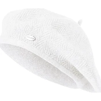 Čepice Dámský kašmírový baret se třpytivou přízí GA192, bílé barvy 7100401-9