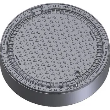 poklop Šachtový poklop Europa 8 D400 bez odvětrání, litino-betonový rám, DN 600, KASI KDB81B