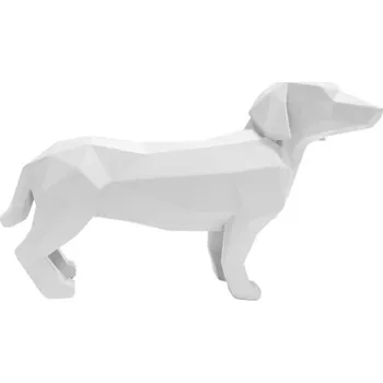 Váza Soška Origami Dog stojící pes 29,7 cm Present Time (Barva-bílá matná)