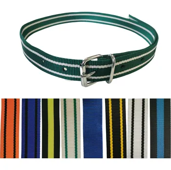 krční řemen, přezka se zajištěním, 130 cm černý se žlutým pruhem