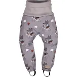 Dětské rostoucí softshellové kalhoty s membránou Monkey Mum® - Vlci na kole 86/92