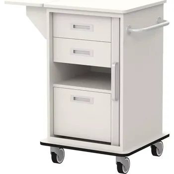 VIZITA 02 R mobilní vozík vizitový, korpus šedý, čílka šedá