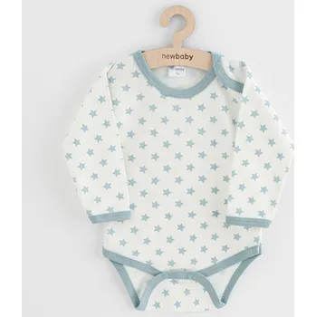 Kojenecký body Kojenecké celorozepínací body New Baby Classic II hvězdy mátové Barva: Zelená, velikost: 74 (6-9m)