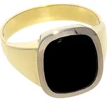 Goldstore Masivní pánský prsten Onyx Velikost: 68, Váha: 7.96 g