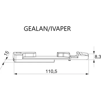 Okno MACO sklopný uzávěry PVC 13mm Směr: levý, Typ: GEALAN/IVAPER