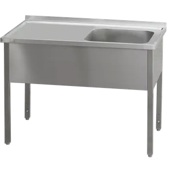 Zahradní stůl Stůl mycí 100x70x90 - 1x dřez 50x40x30 odkapávací plocha levá | REDFOX - MSJOL 7010