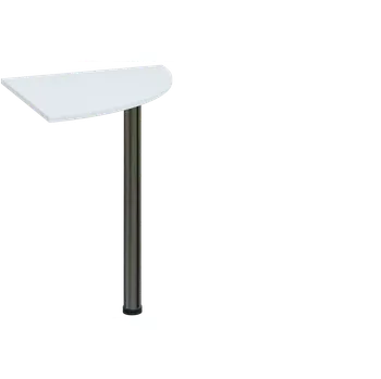 Stolová podnož ES 16 - 6 deska spojovací, kovová podnož chrom, síla desky 18 mm, široká 600 mm, bílá