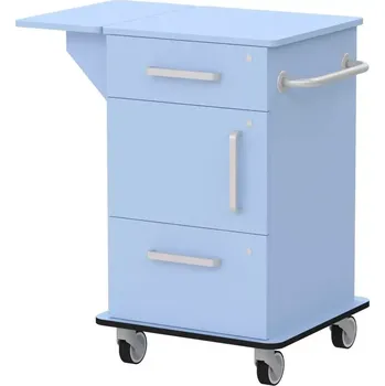 VIZITA 03 D mobilní vozík vizitový, korpus blankyt, čílka blankyt