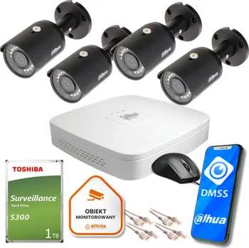 Dahua IP Surveillance Kit NVR 1TB 4 rohové kamery 4MPx