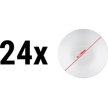Nádobí G.Gastro (24 Kusů) PERA bílá - Dezertní / Salátová miska - Ø 14 cm
