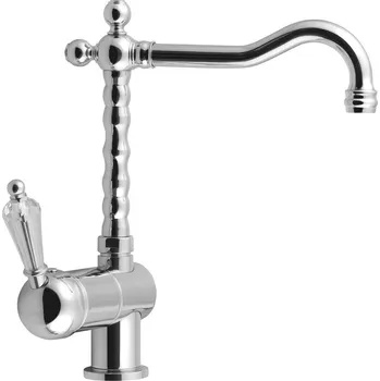 Vodovodní baterie Sapho Kirké Crystal Stojánková dřezová baterie, páčka krystal, chrom, KI14KC