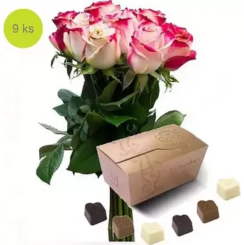 umělá květina Kytice růží Romantický sen