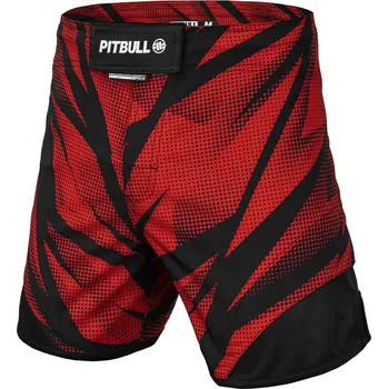 Pánské kraťasy PitBull West Coast - pánské grappling shorts DOT CAMO 2 červené 3XL
