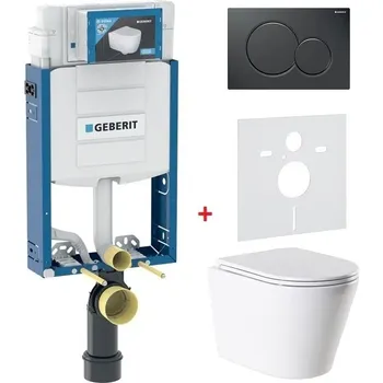 WC sada GEBERIT Kombifix -Sada pro závěsné wc + wc mísa rimfree a sedátko softclose OVALE,110.302.00.5 OVALE BASSO_B