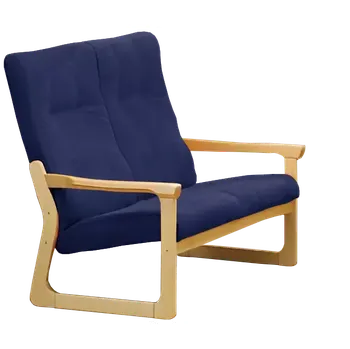 Sedací souprava BE - 2 dvojkřeslo, koženka ROXA 5.55 - koženka tmavě modrá