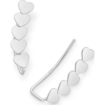 Náušnice Prstýnkárna Srdíčkové stříbrné náušnice podelné AG 925 ≤ 1 g