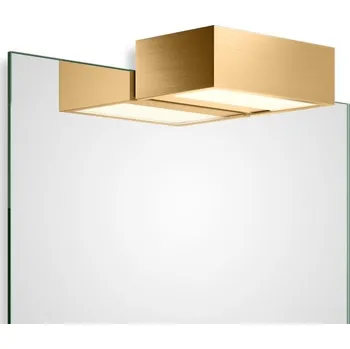 Nástěnné svítidlo Decor Walther, Světlo nad zrcadlo Box Clip On LED 2700K 15 cm zlaté mat - Formadore