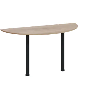 Stolová podnož EJC 2 - 140 přístavba jednací, kovová podnož černá, síla desky 25 mm, široká 1400 mm, dub bardolino