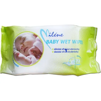 Dětský vlhčený ubrousek Miléne Kids vlhčené ubrousky proti podráždění a zapaření pro děti 72 kusů