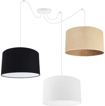 Závěsné svítidlo Indigo Spider, 3x textilní stínítko (mix 3 barev), (výběr ze 2 barev konstrukce), j