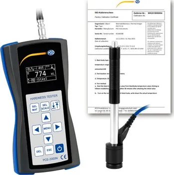Tvrdoměr PCE 2000N, pro kovové materiály, HL, HV, HB, HS, HRA, HRB, HRC, ISO