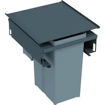 Odpadkový koš GOLLINUCCI Sorter Metal Line 571, 450 mm, 37 l + vestavné víko, OrionGrey (šedá) (GOLLINUCCI Sorter Metal Line 571, 450 mm, 37 l + vestavné víko, OrionGrey (šedá))