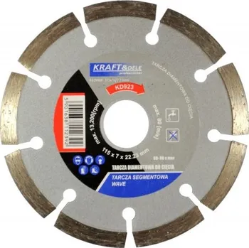 Brusný kotouč Kraft&Dele KD923 segmentový kotouč pro řezání betonu 115x7x22,23mm