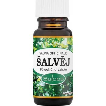 Esenciální olej ŠALVĚJ - BALKÁN 10 ml SALOOS (100% přírodní esenciální olej, uklidňuje, při delším vdechování působí euforicky, tiší bolest )