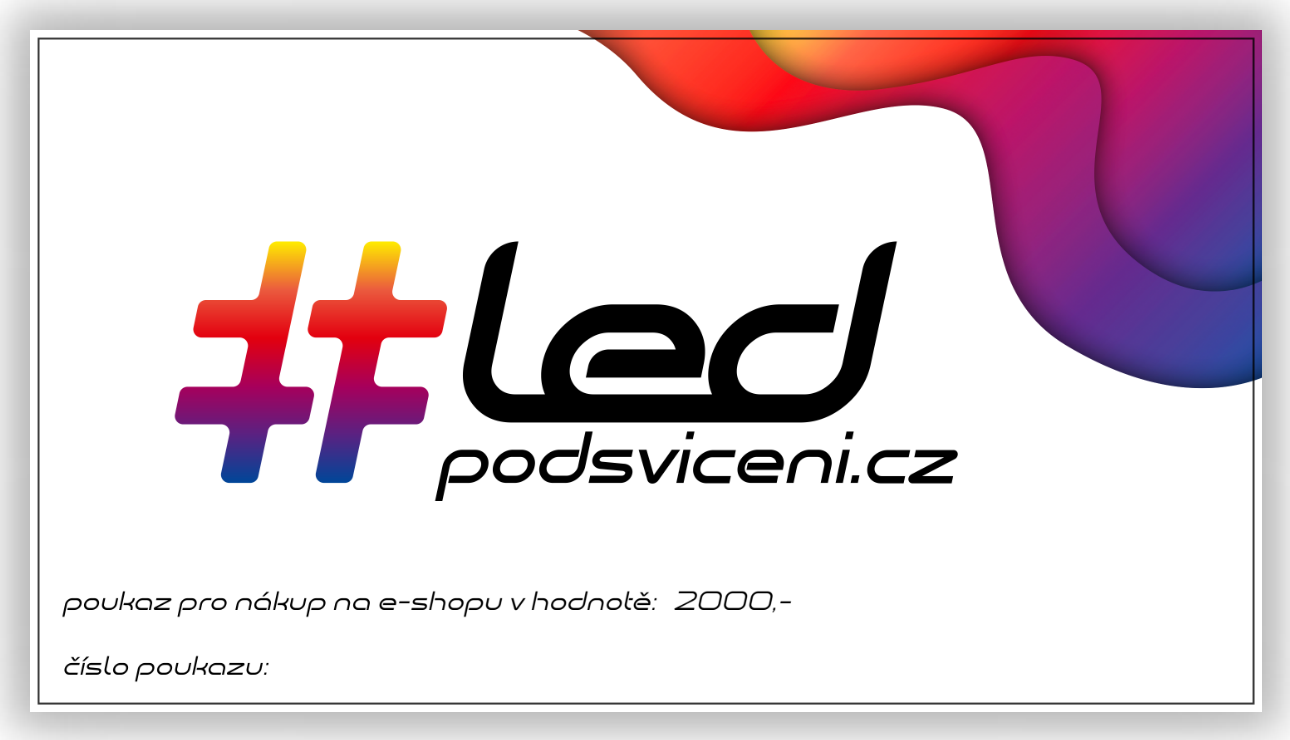 Dárkový poukaz v hodnotě 2000 Kč