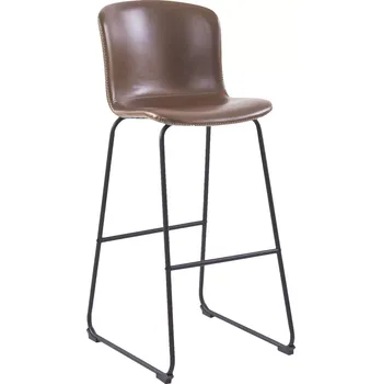 Barová židle LISA židle barová, tmavě hnědá koženka