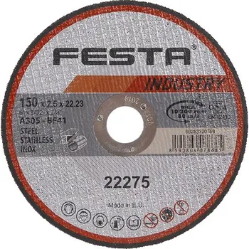 Řezný kotouč 150x2.5x22.2mm řezný na kov FESTA INDUSTRY kotouč 22275