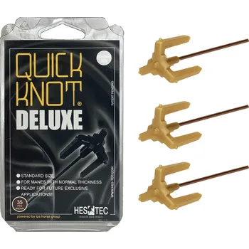 Čištění pro koně Waldhausen Quick Knot Deluxe 35ks sponek na zaplétání hřívy Barva: brown, Velikost: normal